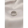 Gümüş Renk Metal Zincir Model Taşlı Kadın Yüzük