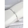 Gümüş Renk Pirinç Yıldız Model Asansörlü Kadın Bileklik