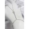 Gümüş Renk Pirinç Zirkon Taşlı Damla Model Şahmeran