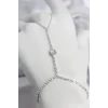 Gümüş Renk Pirinç Zirkon Taşlı Kalp Model Şahmeran