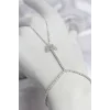 Gümüş Renk Pirinç Zirkon Taşlı Kelebek Model Şahmeran