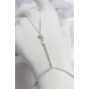 Gümüş Renk Pirinç Zirkon Taşlı Kutup Yıldızı Model Şahmeran