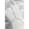 Gümüş Renk Pirinç Zirkon Taşlı Yıldız Model Şahmeran