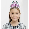 Gümüş Renk Taç Üzeri Pembe Birthday Prenses Yazılı Çocuk Parti Tacı 11X12 cm (5047)