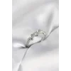 Gümüş Renk Zirkon Taşlı Sarmal Yılan Model Kadın Yüzük