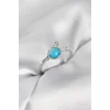 Gümüş Renk Zirkon Taşlı Satürn Model Kadın Yüzük