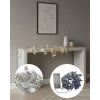 Gümüş Yaprak Tasarımlı LED Işık Pilli Ev ve Vitrin Dekoru