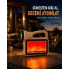 Güneş Enerjili Alev Efektli Lamba COB Led Su Geçirmez Çok Fonksiyonlu