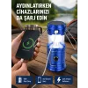 Güneş Enerjili Katlanabilir Kamp Feneri – USB Şarjlı, Hafif ve Çok Fonksiyonlu