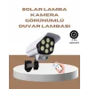 Güneş Enerjili LED Lamba + Güvenlik Kamerası Görünümlü– 5-8 m Hareket Algılamalı, Beyaz Işık