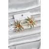 Güneş Model Gold Renk Pirinç Kadın Küpe