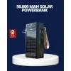 Güneş Panelli Powerbank LED Işıklı Taşınabilir Şarj Cihazı
