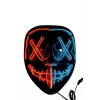 Hallowen Parti Maskesi Neon Led Işıklı Maske 3 Modlu Cadılar Bayramı Maskesi