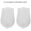 Hamur Torbası 2 li Set Orta ve Büyük Hamur Silikon Şeffaf Yoğurma Torbası Ekmek Makarna Mant