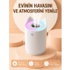 Hava Nemlendirici Buhar Makinesi Aromaterapi LED Işıklı Oda Nemlendirici