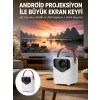 HD Ayaklı Portatif Projeksiyon Cihazı Bluetooth Wifi Akıllı Android İşlemcili Yeni Nesil