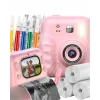 HD Ekranlı Çocuk Fotoğraf Makinesi Video Kayıt ve Baskı Kağıdı Kalem Hediyeli