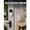 HD Kameralı Beyaz Görüntülü Kapı Zili Çift Yönlü Sesli Wi-Fi Akıllı Kapı Zili