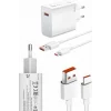 Hızlı Şarj Aleti Adaptörü Kablo Seti 67W Uzun Ömürlü Beyaz