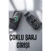 Hızlı Şarj Dijital Göstergeli Powerbankli Çoklu Şarj Özelliği