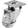 Hts 301 - 50x20 mm Şeffaf Makaralı Tablalı Teker