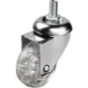 Hts 302 - 50x20 mm Şeffaf Makaralı Vidalı Teker