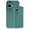 Huawei Nova 12s Kılıf Auto Focus Karbon Kapak - Koyu Yeşil