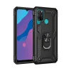 Huawei Y6p Kılıf Sofya Yüzüklü Silikon Kapak - Siyah