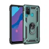 Huawei Y6p Kılıf Sofya Yüzüklü Silikon Kapak - Yeşil