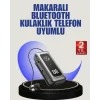 İçi Sarılabilen Kablo ve Yaka Klipsli Bluetooth Kulaklık