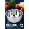 Inox Kase  - 20 Cm 1 Litre Karıştırma Kabı Profesyonel 304 Paslanmaz Çelik 721835