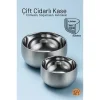 Çift Cidarlı Isı Yalıtımlı 4lü Lüks Kase Seti (16cm & 18cm) Premium 304 Paslanmaz Çelik 722668