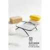 Ayaklı Sabunluk – Su Giderli, Şeffaf Tasarım, 12 X 9 Cm, Tezgah Üstü Kullanım
