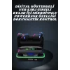 İkili Bluetooth Kulaklık Dijital Göstergeli Uzun Pil Ömrü Yüksek Ses Kaliteli