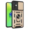 İnfinix Hot 30 4g Kılıf Pars Lens Yüzüklü Silikon - Gold