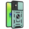 İnfinix Hot 30 4g Kılıf Pars Lens Yüzüklü Silikon - Yeşil