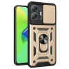İnfinix Hot 30 5g Kılıf Pars Lens Yüzüklü Silikon - Gold