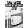 İOS Uyumlu Type-C Girişli Hızlı Şarj 15/15 Pro Max Adaptör ve Kablosu