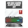 Işıklı Oyuncu Q Klavye Mouse Seti Siyah Gaming Oyuncu Klavye