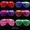 Işıklı Panjur Şeritli Led Parti Gözlüğü 6 Renk 6’lı Set (5047)