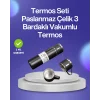 Isıyı Uzun Süre Koruyan 500 ml Termos Seti | Çelik Gövde, 2 Bardaklı, Hediye Kutulu