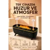 Jöle Yağmur Efektli Hava Nemlendirici 280 ML Aromaterapi Difüzörü Alev Efektli