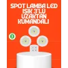 Kablosuz 3 Lü Spot Led Lamba Seti Uzaktan Kumandalı Enerji Tasarruflu Aydınlatma