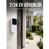 Kablosuz Beyaz Akıllı Kapı Zili Wi-Fi Bağlantılı HD Kameralı Ev Güvenlik Sistemi