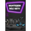 Kablosuz Bluetooth Bağlantılı Kulaklık ve Dokunmatik Ekran Akıllı Saat Arama Cevaplama
