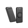 Kablosuz Çoklu Şarj Girişli 10.000 Mah Kablolu Powerbank Taşınabilir