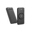 Kablosuz Çoklu Şarj Girişli 10.000 Mah Kablolu Powerbank Taşınabilir