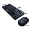 Kablosuz Lacivert Bluetooth Klavye Mouse Seti – Yuvarlak Tuşlu Tasarım, Türkçe Q Dizilim, Taşınabilir, Ev ve Ofis Kullanımına Uygun (5047)