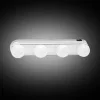 Kablosuz Parlak Banyo Stüdyo Makyaj Aynası Işığı Pilli Vantuzlu Taşınabilir 4 Led Ampul (5047)