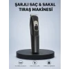 Kablosuz, Paslanmaz Çelik lı Profesyonel Saç ve Sakal Tıraş Makinesi – Sessiz, Güçlü ve Ergonomik